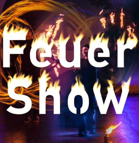 Feuershow zum Abschluss des Bochumer Weihnachtsmarktes